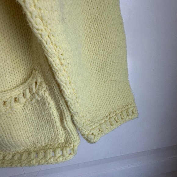 Handmade Yellow Cardigan Sweater Womens‎ Small Extra Small Knit Custom - Picture 5 of 7